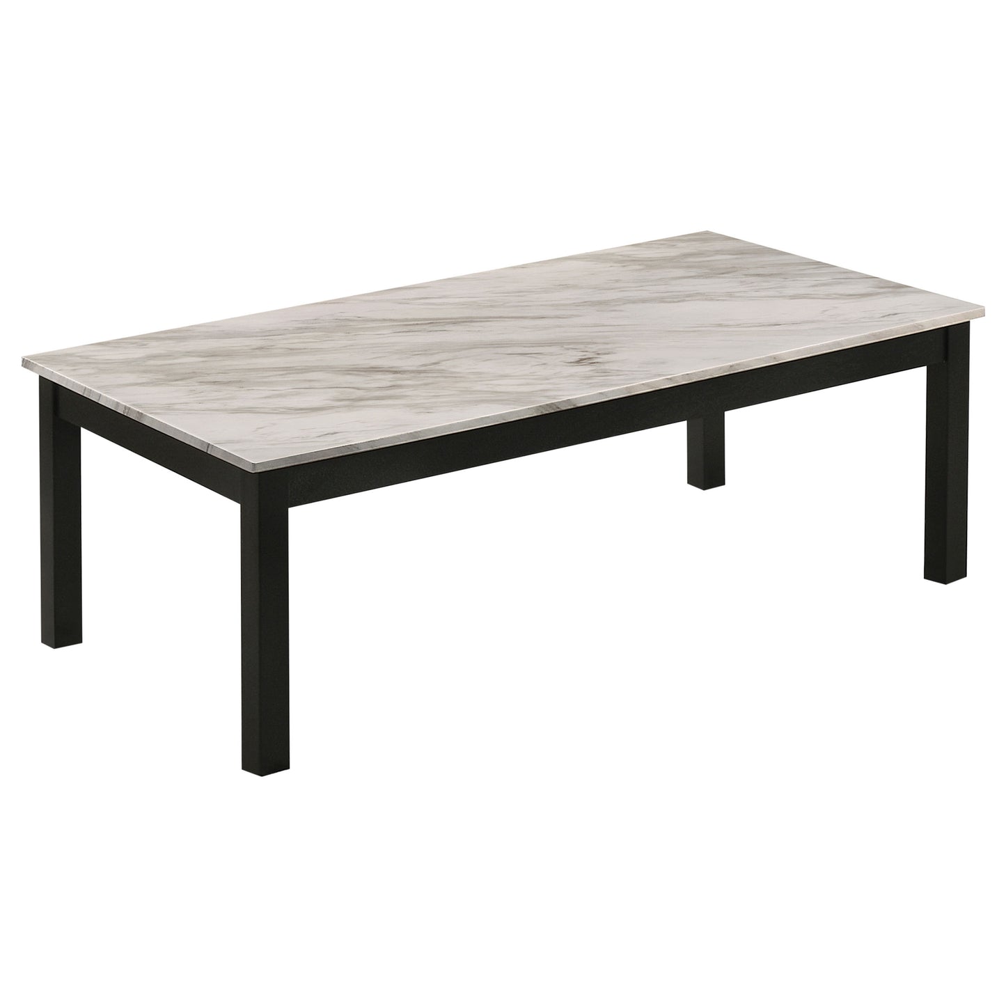 Bates 3-piece Faux Marble Top Coffee Table Set White