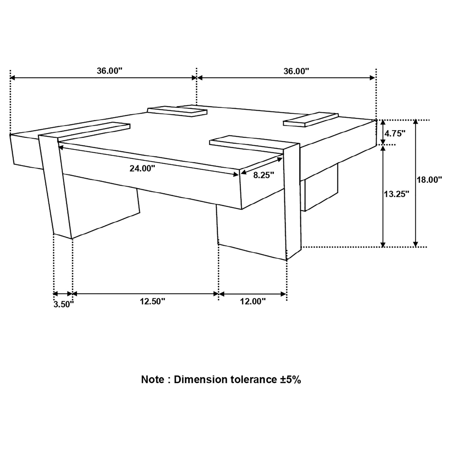 Samira Square Solid Wood Coffee Table Natural Sheesham