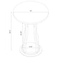 Elton Round Wood Top Accent Side Table Cherry