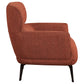 Andrea Upholstered Crecent Arm Accent Chair Orange