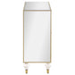 Astilbe 2-door Mirrored Accent Cabinet Silver and Champagne
